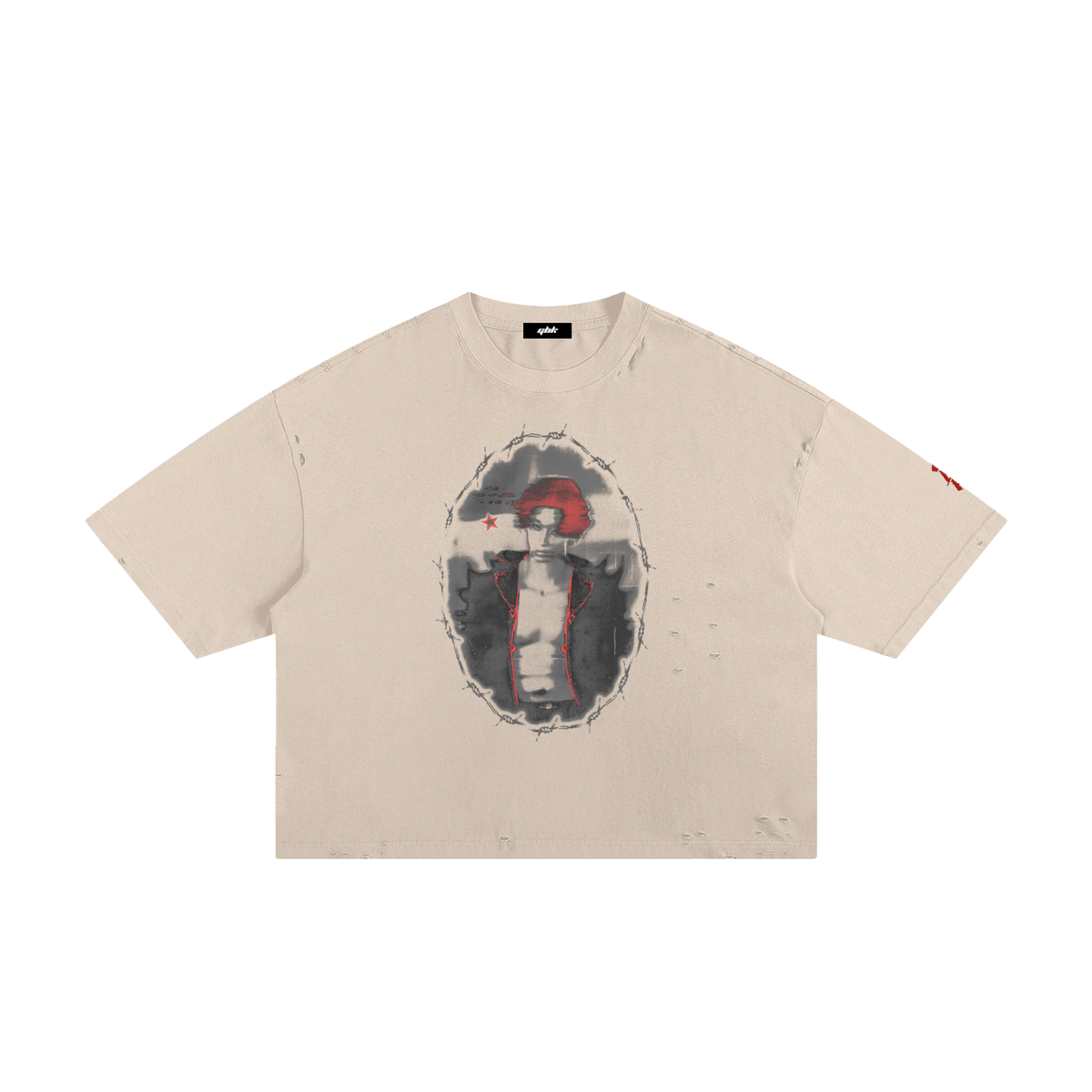 "TALK IS CHEAP" Distressed T-Shirt