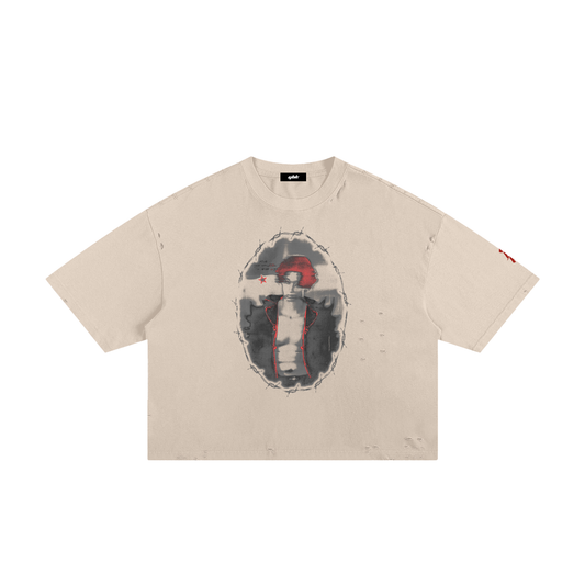 "TALK IS CHEAP" Distressed T-Shirt
